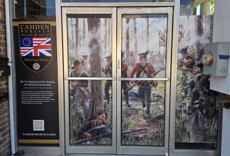 The 71st Regiment of Foot charging the Maryland Continentals Marker and painting. Click for full size. The 71st Regiment of Foot charging the Maryland Continentals Marker and painting image. Click for full size.