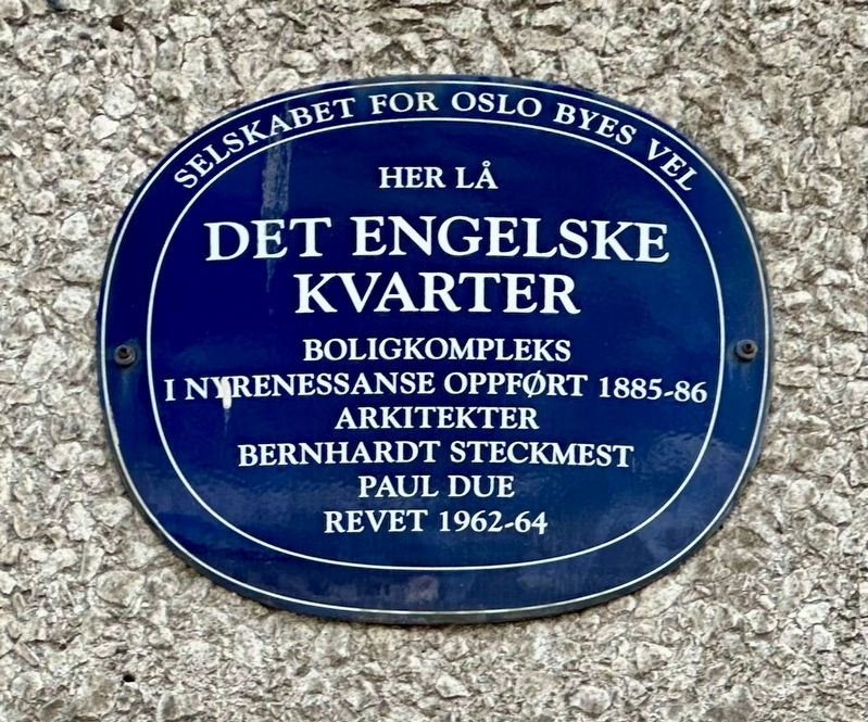 Det Engelske Kvarter / The English Quarter Marker. Click for full size. Det Engelske Kvarter / The English Quarter Marker image. Click for full size.