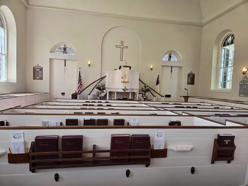 Bethesda Presbyterian Church nave and chancel area image. Click for full size.