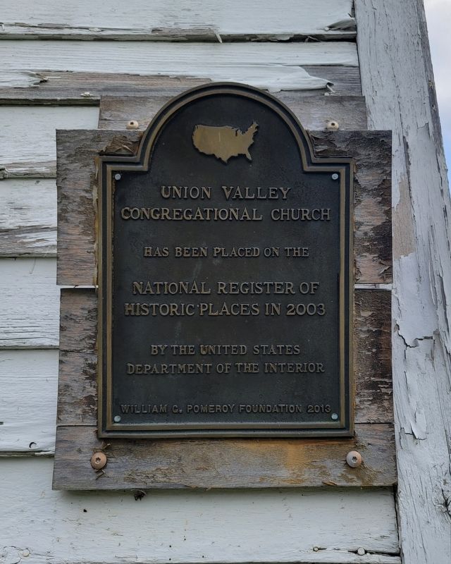 Union Valley Congregational Church Marker image. Click for full size.