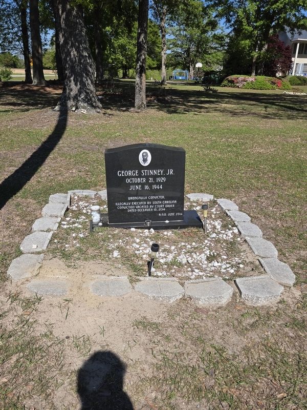 Wide view of George Stinney, Jr. Cenotaph. Click for full size. Wide view of George Stinney, Jr. Cenotaph image. Click for full size.