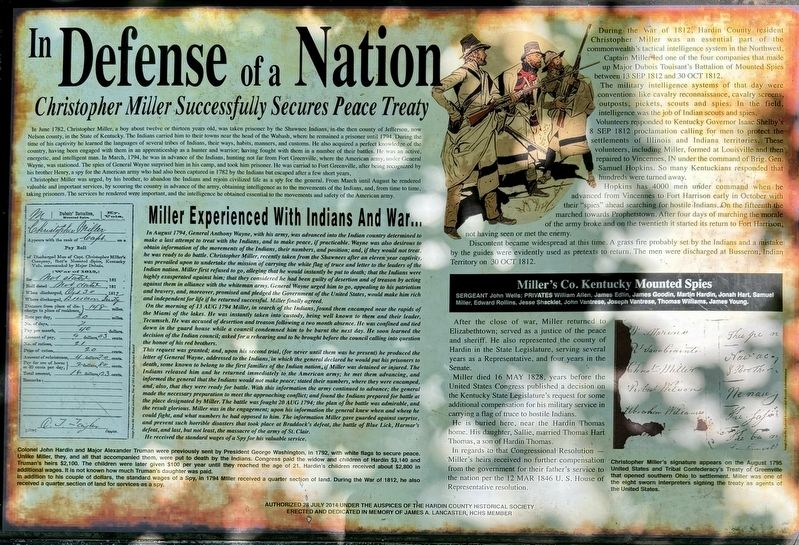 In Defense of a Nation Marker. Click for full size. In Defense of a Nation Marker image. Click for full size.