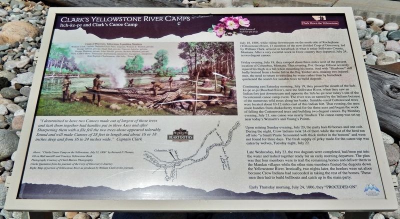 Itch-ke-pe and Clark's Canoe Camp Marker. Click for full size. Itch-ke-pe and Clark's Canoe Camp Marker image. Click for full size.