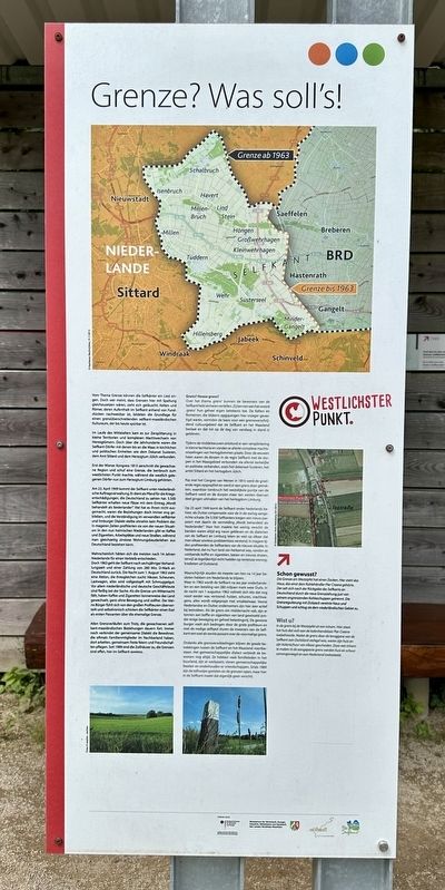 Grenze? Was soll‘s! / Border? What the heck! Marker. Click for full size. Grenze? Was soll‘s! / Border? What the heck! Marker image. Click for full size.