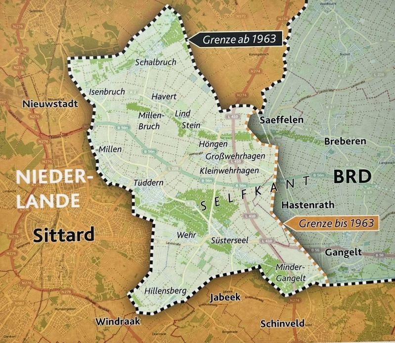 Marker detail: map of the Selfkant area. Click for full size. Marker detail: map of the Selfkant area image. Click for full size.