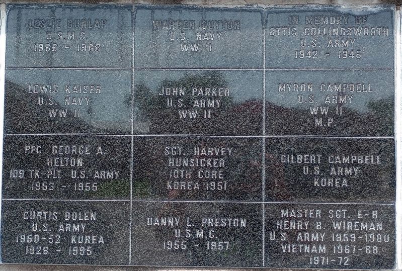 Alger-Marion Township Veterans Wall Marker. Click for full size. Alger-Marion Township Veterans Wall Marker image. Click for full size.