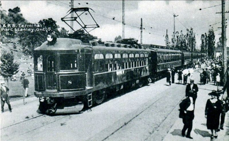 The London and Port Stanley Railroad at Port Stanely, 1900s. Click for full size. The London and Port Stanley Railroad at Port Stanely, 1900s image. Click for full size.