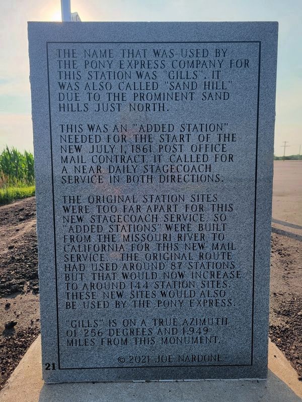 Gills Added Station Marker Reverse. Click for full size. Gills Added Station Marker Reverse image. Click for full size.