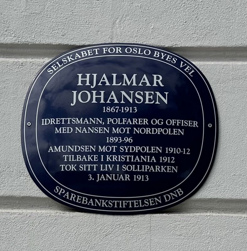 Hjalmar Johansen Marker. Click for full size. Hjalmar Johansen Marker image. Click for full size.