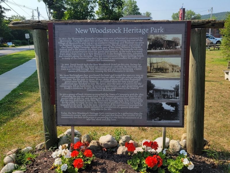 New Woodstock Heritage Park Marker image. Click for full size.