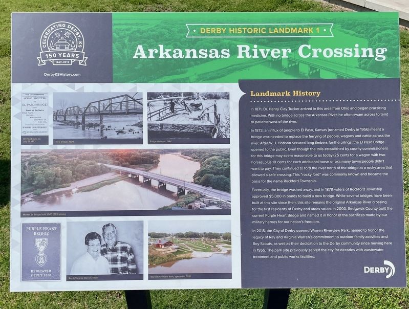Arkansas River Crossing Marker. Click for full size. Arkansas River Crossing Marker image. Click for full size.