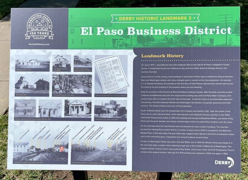 El Paso Business District Marker. Click for full size. El Paso Business District Marker image. Click for full size.