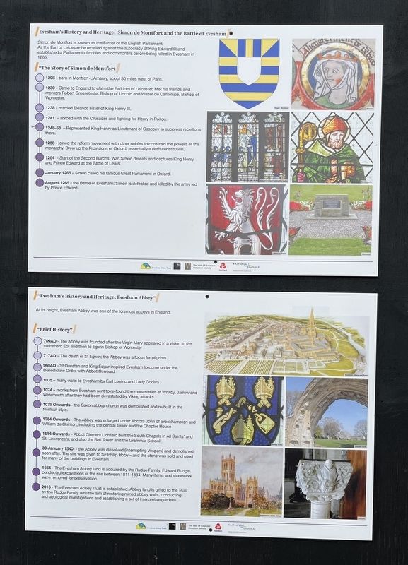 Evesham's History and Heritage Marker. Click for full size. Evesham's History and Heritage Marker image. Click for full size.