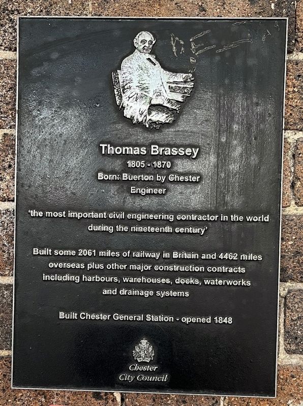 Thomas Brassey Marker. Click for full size. Thomas Brassey Marker image. Click for full size.