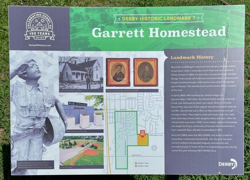 Garrett Homestead Marker. Click for full size. Garrett Homestead Marker image. Click for full size.