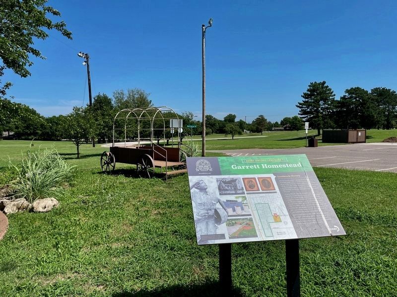 Garrett Homestead Marker at Garrett Park.. Click for full size. Garrett Homestead Marker at Garrett Park. image. Click for full size.