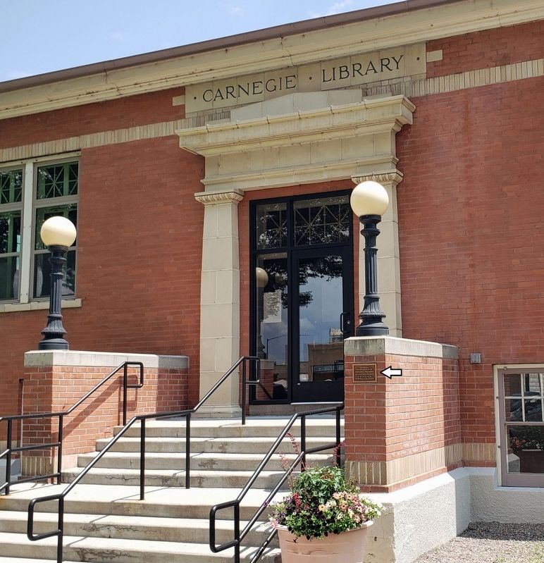 Carnegie Public Library, Monte Vista Branch Marker. Click for full size. Carnegie Public Library, Monte Vista Branch Marker image. Click for full size.