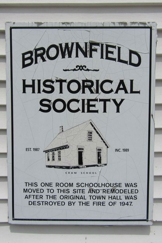 Brownfield Historical Society Marker image. Click for full size.