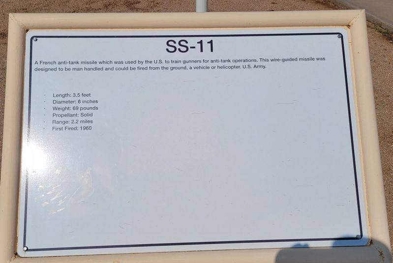 SS-11 Marker. Click for full size. SS-11 Marker image. Click for full size.