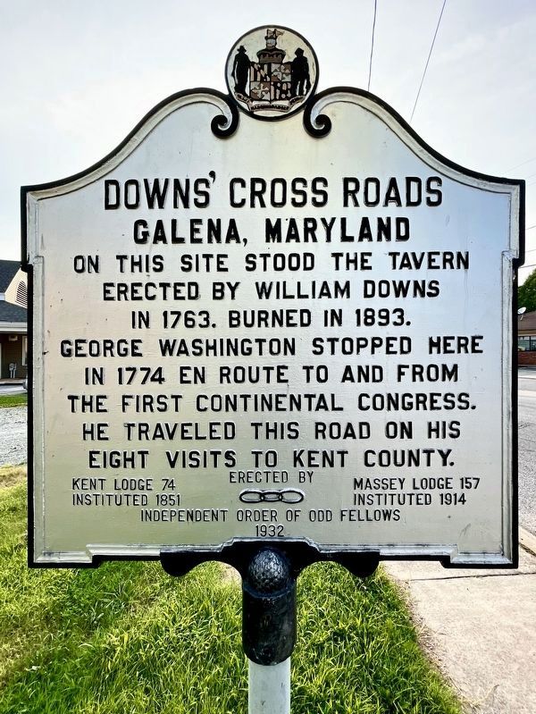 Downs Cross Roads Marker. Click for full size. Downs Cross Roads Marker image. Click for full size.
