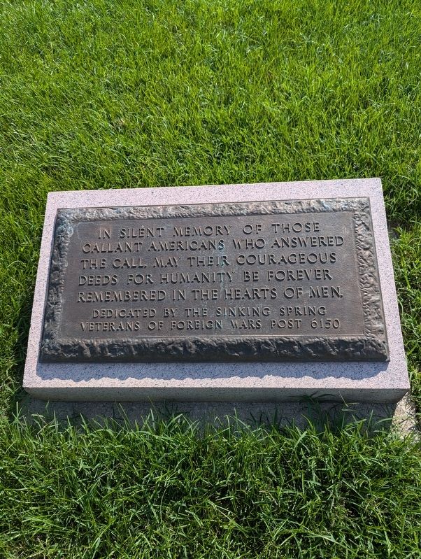 In Silent Memory Marker. Click for full size. In Silent Memory Marker image. Click for full size.