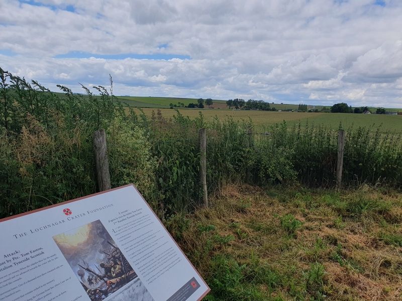 Attack: An account by Pte. Tom Easton, 2nd Battalion Tyneside Scottish Marker image. Click for full size.
