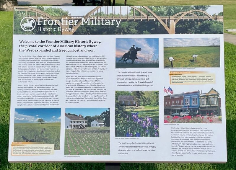 Frontier Military Historic Byway Marker. Click for full size. Frontier Military Historic Byway Marker image. Click for full size.