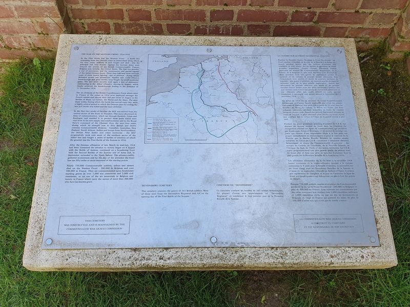 Devonshire Cemetery Marker image. Click for full size.