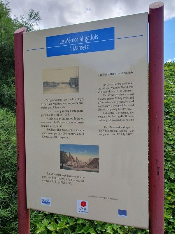 The Welsh Memorial of Mametz Marker image. Click for full size.