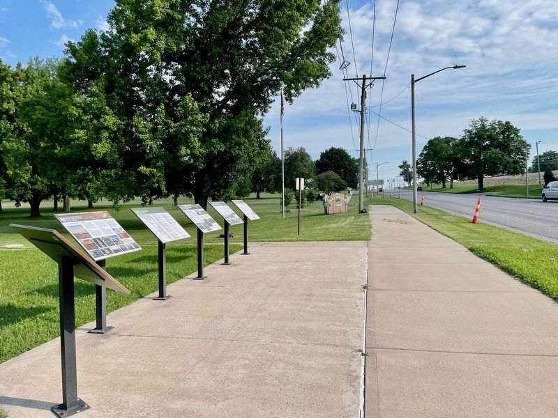 Frontier Military Historic Byway Marker (second from far end). image. Click for full size.