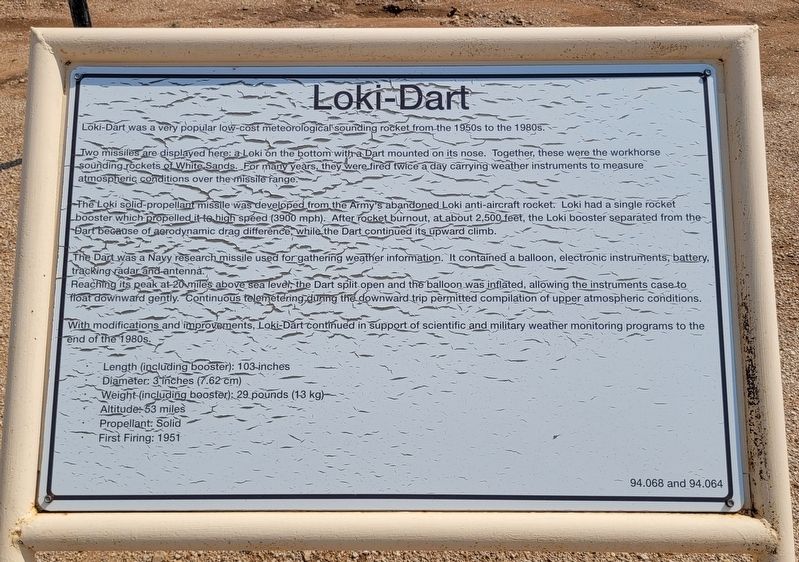 Loki-Dart Marker. Click for full size. Loki-Dart Marker image. Click for full size.