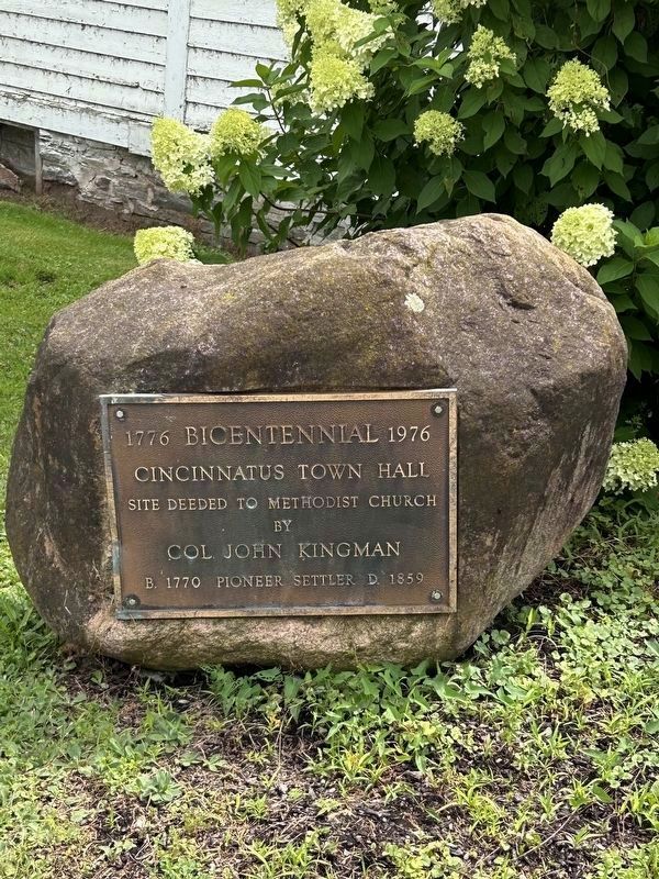 Cincinnatus Town Hall Marker. Click for full size. Cincinnatus Town Hall Marker image. Click for full size.