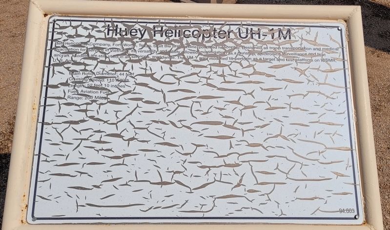 Huey Helicopter UH-1M Marker image. Click for full size.