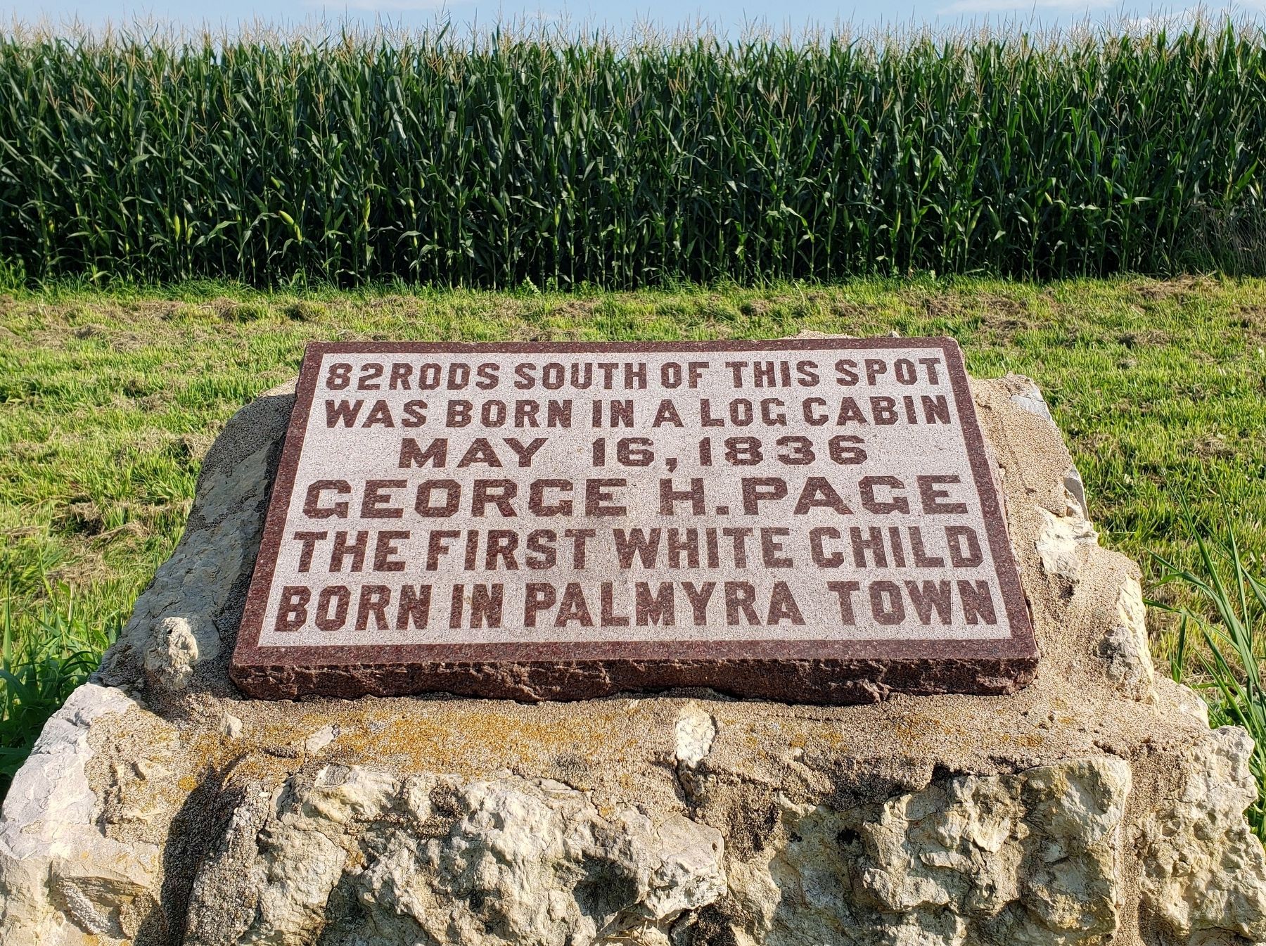 This marker is on the south side of the road at 376 Palmyra Rd, Dixon, IL 61021. image. Click for full size.