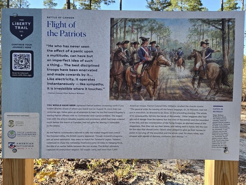 Flight of the Patriots Marker. Click for full size. Flight of the Patriots Marker image. Click for full size.