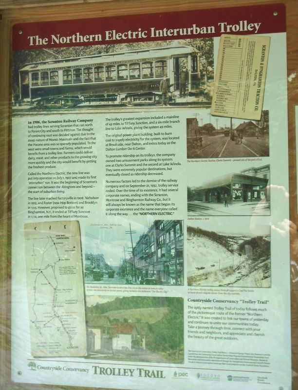 The Northern Electric Interurban Trolley Marker. Click for full size. The Northern Electric Interurban Trolley Marker image. Click for full size.