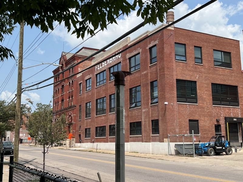 Cincinnati Breweries / Remaining Brewery Structures Marker remnants and post image. Click for full size.