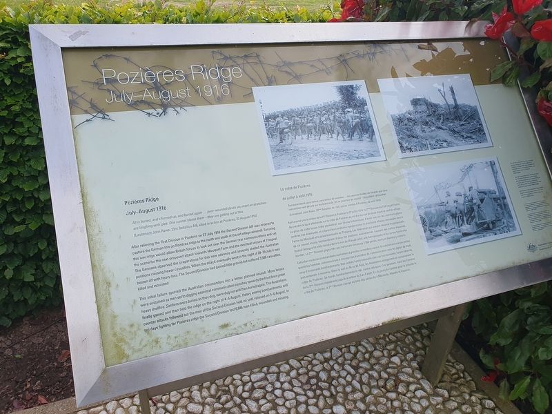 Pozi�res Ridge Marker image. Click for full size.