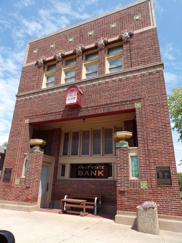 First State Bank of Manlius Marker image. Click for full size.
