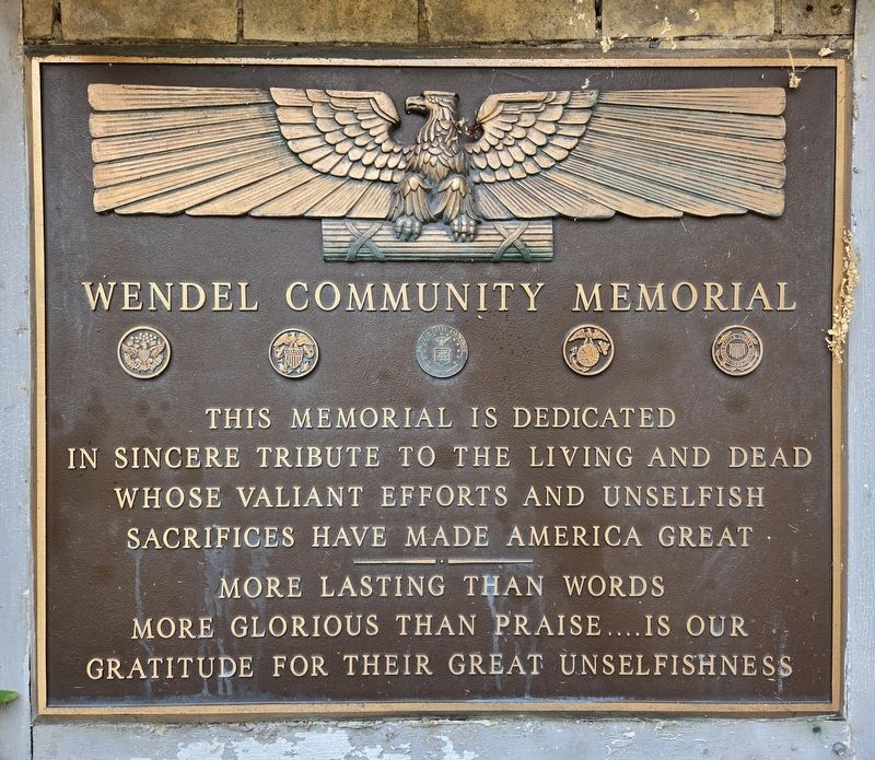 Wendel Community Memorial image. Click for full size.