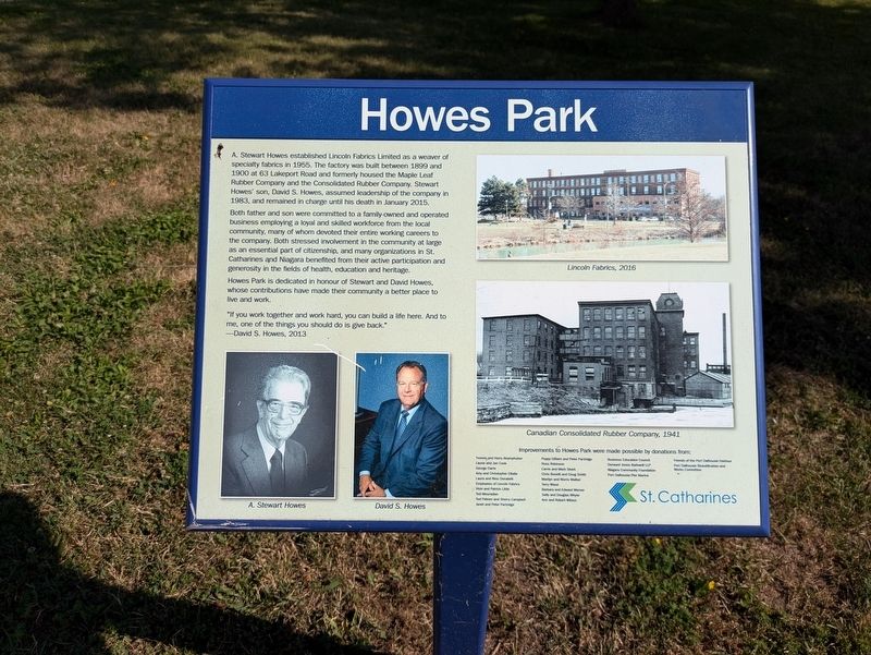 Howes Park Marker. Click for full size. Howes Park Marker image. Click for full size.