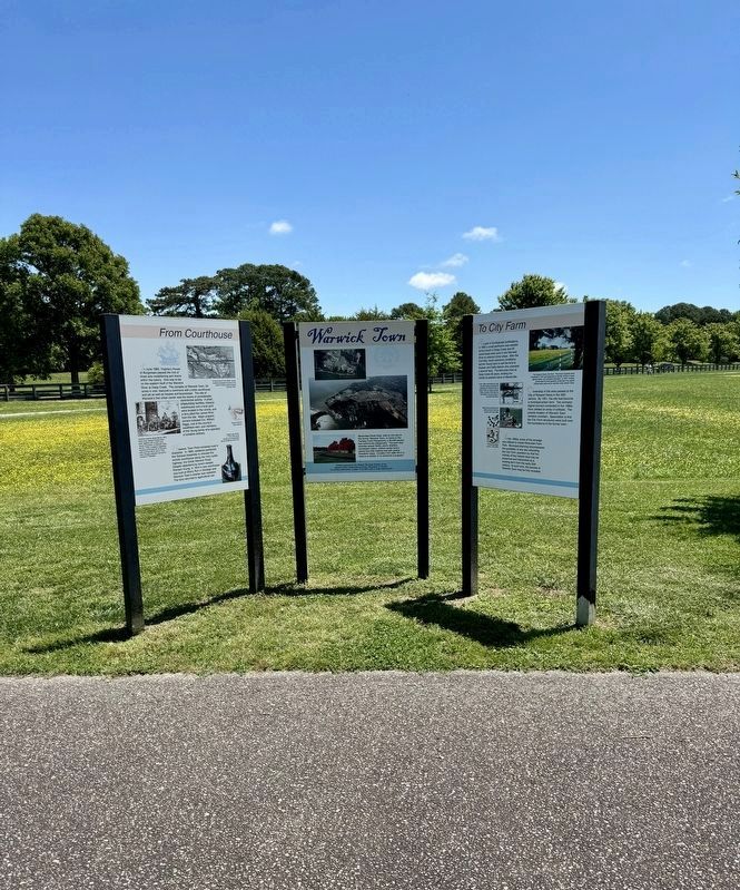 Warwick Town Marker. Click for full size. Warwick Town Marker image. Click for full size.
