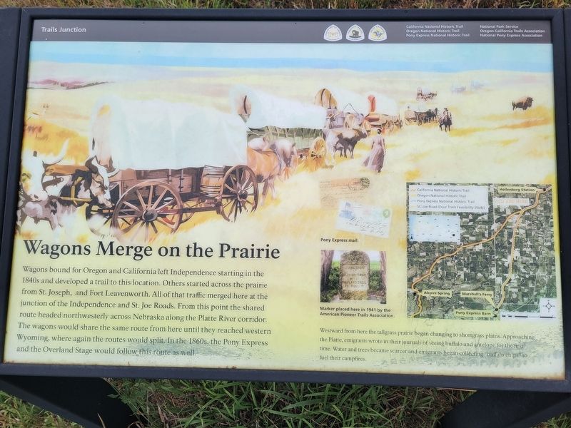 Wagons Merge on the Prairie Marker image. Click for full size.