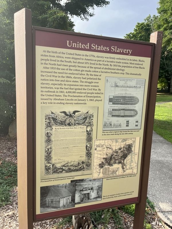 United States Slavery Marker. Click for full size. United States Slavery Marker image. Click for full size.