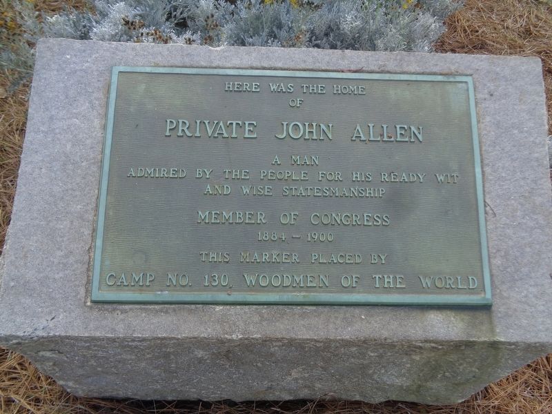 Home of Private John Allen Marker image. Click for full size.