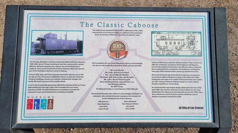 The Classic Caboose Marker. Click for full size. The Classic Caboose Marker image. Click for full size.
