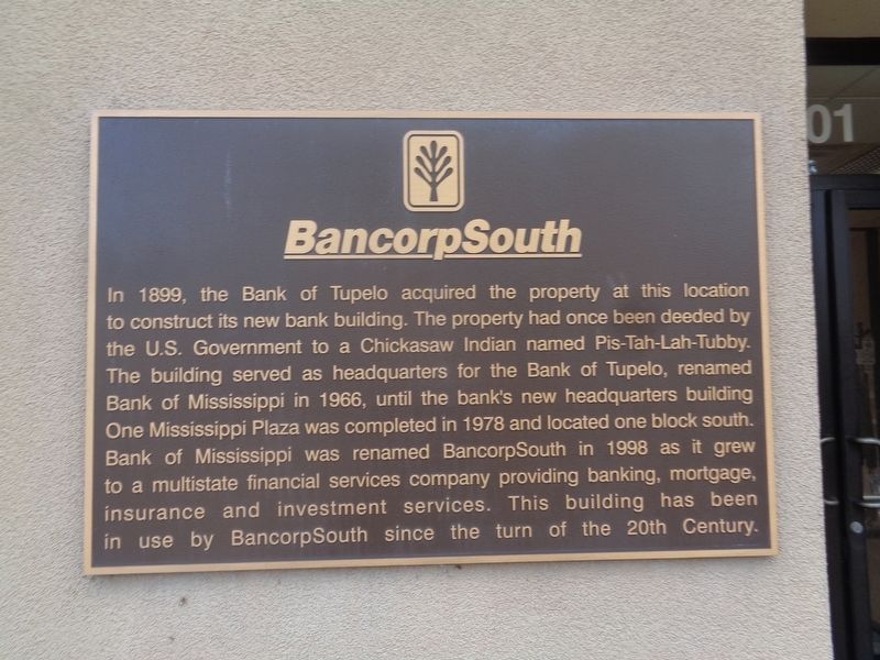 BancorpSouth Marker. Click for full size. BancorpSouth Marker image. Click for full size.
