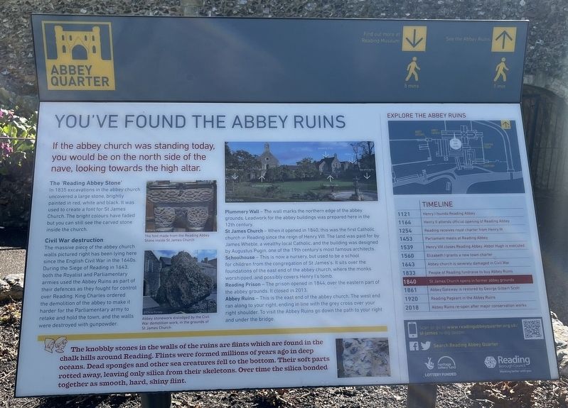 You've Found the Abbey Ruins Marker. Click for full size. You've Found the Abbey Ruins Marker image. Click for full size.