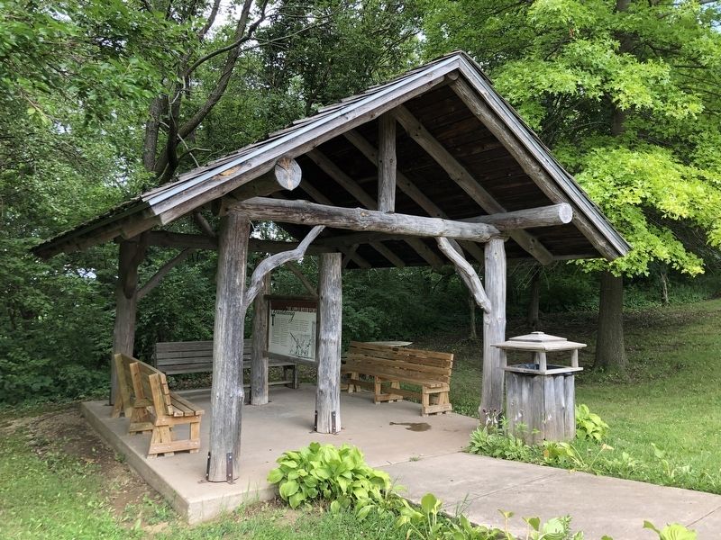 Building the Apple River Fort Marker. Click for full size. Building the Apple River Fort Marker image. Click for full size.