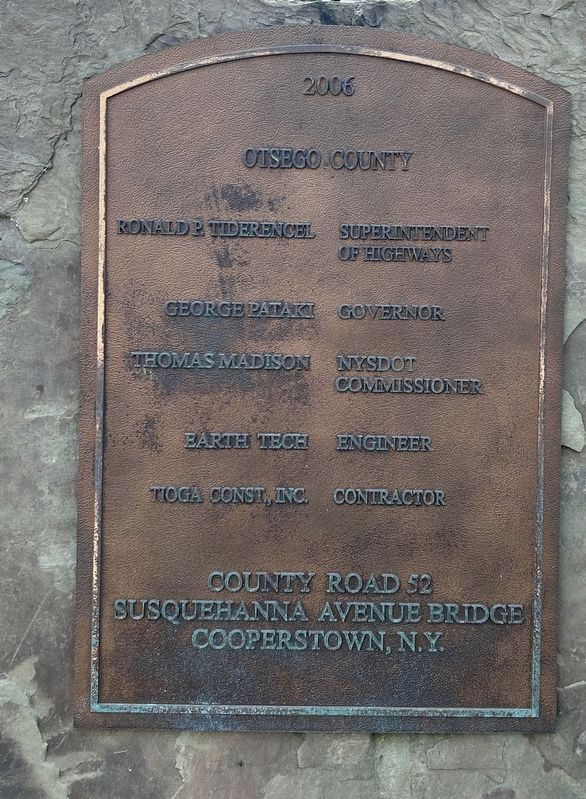 Left Side: Otsego County Marker image. Click for full size.